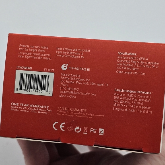 Helix Stream LED 720p Black Webcam with LED Ring Light - Picture 5 of 5